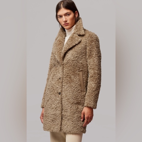 Soia + Kyo Santhia Faux Shearling Jacket in Toffee - Picture 12 of 14